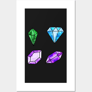 Gemstone sticker pack Posters and Art
